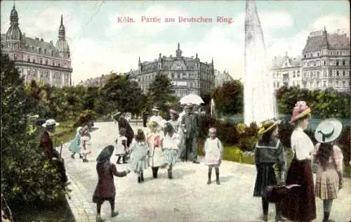 Ak Köln am Rhein, am Deutschen Ring