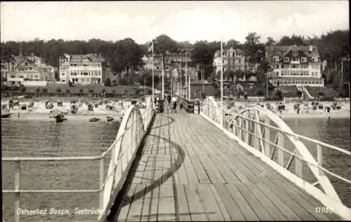 Ak Ostseebad Bansin Heringsdorf auf Usedom, Seebrücke