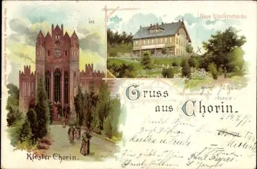 Litho Chorin in der Mark, Kloster, Neue Klosterschänke
