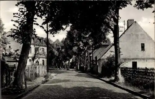 Ak Groß Köris, Blick in die Dorfstraße, Wohnhäuser