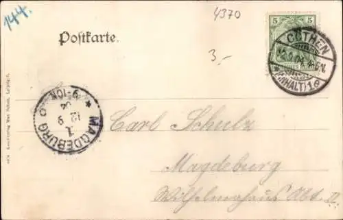 Ak Cöthen Köthen in Anhalt, Schlosspark
