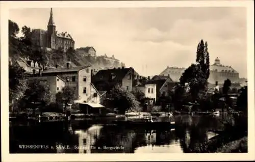 Ak Weißenfels an der Saale, Bergschule, Saaleblick