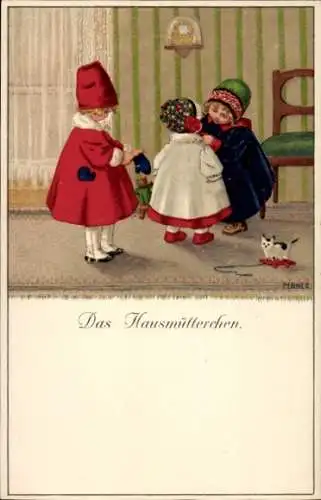 Künstler Ak Ebner, Pauli, Das Hausmütterchen, Munk 878