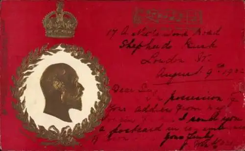 Präge Litho King Edward VII, König Eduard VII. von England, Portrait