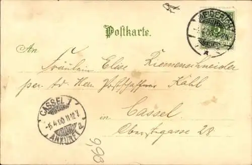 Litho Im XX. Jahrhundert, Frau als Postbotin