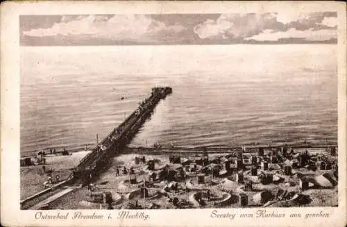 Ak Ostseebad Arendsee Kühlungsborn, Seesteg vom Kurhaus aus gesehen