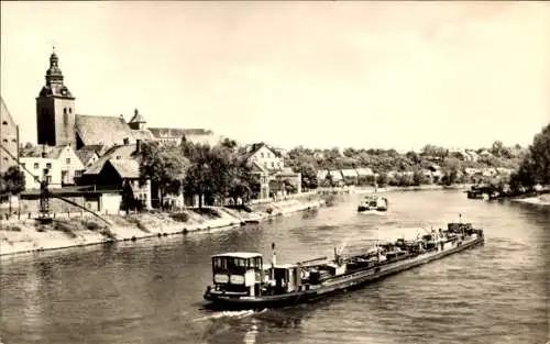 Ak Havelberg in Sachsen Anhalt, Partie an der Havel