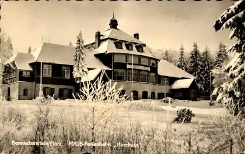 Ak Benneckenstein Oberharz, FDGB-Ferienheim Harzhaus