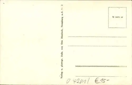 Ak Großkayna Braunsbedra Sachsen Anhalt, an der Post, Bus