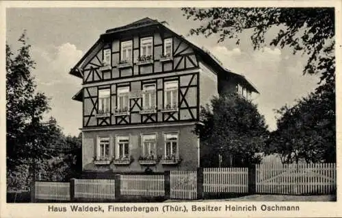 Ak Finsterbergen Friedrichroda im Thüringer Wald, Haus Waldeck, Bes. Heinrich Oschmann