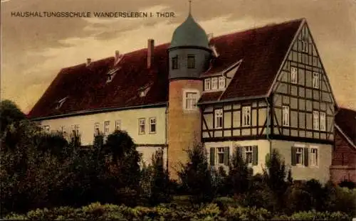 Ak Wandersleben Drei Gleichen Thüringen, Haushaltungsschule