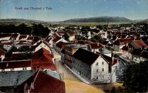 Ak Ohrdruf in Thüringen, Blick auf  Thüringen, Häuser, Dächer, Landschaft