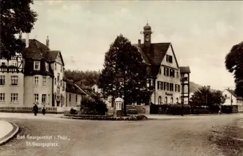 Ak Georgenthal im Tal der Apfelstädt Thüringen, St. Georgsplatz