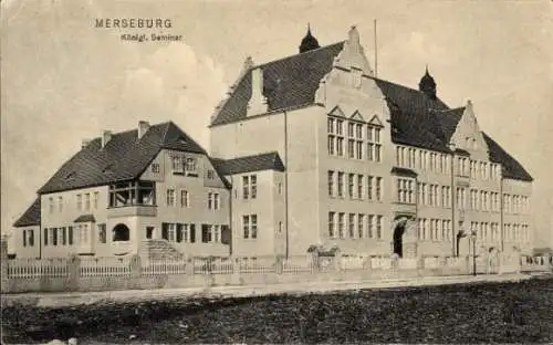 Ak Merseburg an der Saale, Königliches Seminar,  Gebäude, 