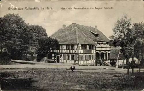 Ak Rothesütte Ellrich Harz Thüringen,  von Rothesütte, Gast- und Pensionshaus, August Schmidt