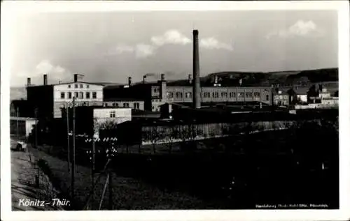Ak Könitz Unterwellenborn in Thüringen, Fabrik
