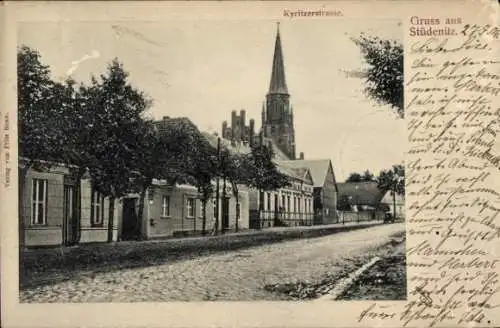 Ak Stüdenitz in der Prignitz, Kyritzerstrasse, Kirche