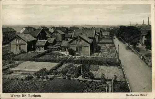 Ak Werne Bochum im Ruhrgebiet, Blick auf  Bochum, Deutsche Reich, Wohnhäuser, Gärten