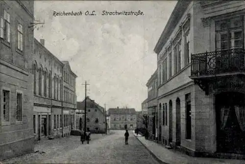 Ak Reichenbach in der Oberlausitz,  Strachwitzstraße, Stadtansicht,  Architektur