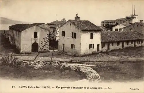 Ak Sainte Marguerite Alpes Maritimes, Teilansicht mit Semaphore