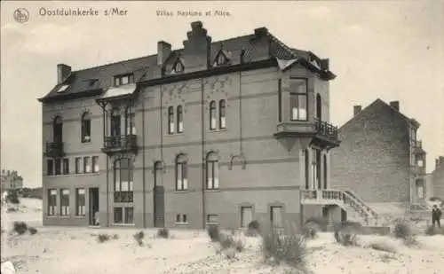 Ak Oostduinkerke Koksijde Westflandern, Villas Neptune et Alice
