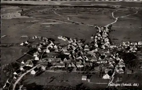 Ak Erpfingen Sonnenbühl in Württemberg, Schwäbische Alb, Fliegeraufnahme