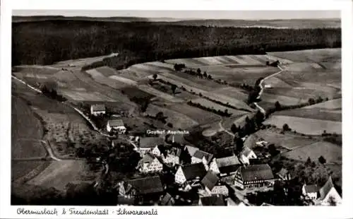 Ak Obermusbach Musbach Freudenstadt im Schwarzwald, Fliegeraufnahme