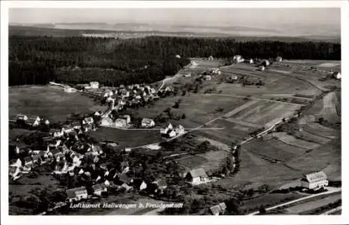 Ak Hallwangen Dornstetten im Schwarzwald Württemberg, Fliegeraufnahme