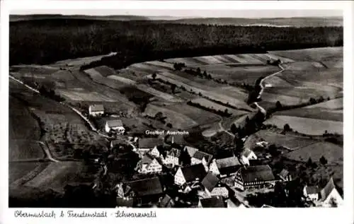 Ak Obermusbach Musbach Freudenstadt im Schwarzwald, Fliegeraufnahme