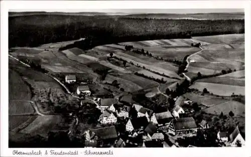 Ak Obermusbach Musbach Freudenstadt im Schwarzwald, Fliegeraufnahme