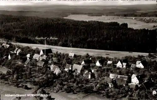 Ak Wörnersberg im Nordschwarzwald, Fliegeraufnahme, Gasthof und Pension zum Anker