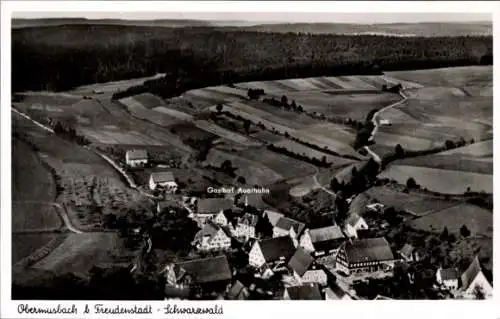 Ak Obermusbach Musbach Freudenstadt im Schwarzwald, Fliegeraufnahme