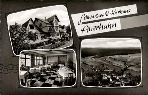Ak Obermusbach Musbach Freudenstadt im Schwarzwald, Fliegeraufnahme, Schwarzwald-Kurhaus Auerhahn