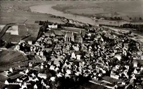Ak Oppenheim am Oberrhein; Fliegeraufnahme