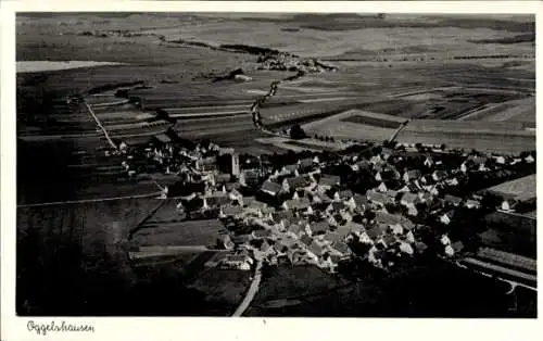 Ak Oggelshausen in Oberschwaben, Fliegeraufnahme