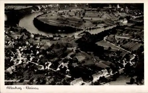 Ak Altenburg Jestetten am Hochrhein Baden, Fliegeraufnahme
