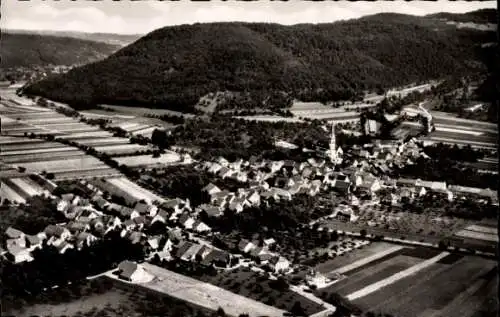 Ak Grießen im Klettgau Baden, Fliegeraufnahme