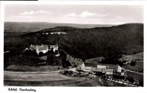 Ak Frankenberg an der Eder Hessen, Schloss, Fliegeraufnahme