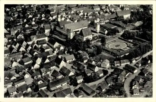 Ak Babenhausen in Hessen, Luftaufnahme der Stadt  Schlösser, Gärten, Häuser