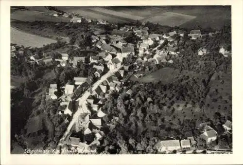 Ak Schechingen in Württemberg, Luftaufnahme von  mehrere Häuser, Grünflächen