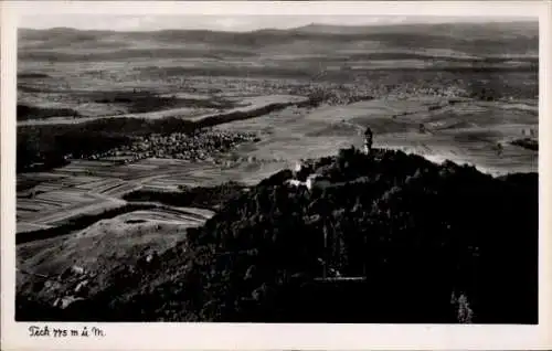 Ak Owen unter Teck Württemberg, Burg Teck, Fliegeraufnahme