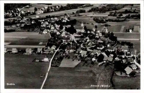 Ak Aitrach in Württemberg, Fliegeraufnahme