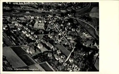 Ak Altenhundem Lennestadt im Sauerland, Fliegeraufnahme