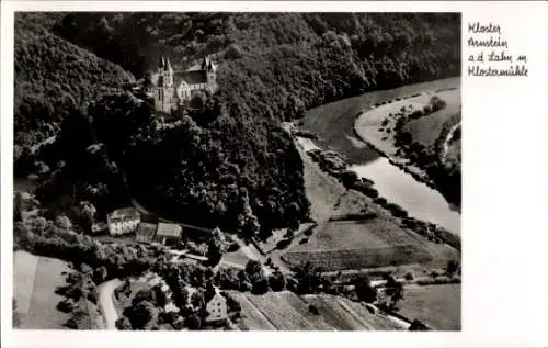 Ak Obernhof an der Lahn, Kloster Arnstein, Fliegeraufnahme