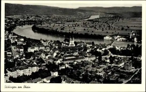 Ak Bad Säckingen am Hochrhein, Fliegeraufnahme
