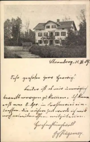 Ak Starnberg in Oberbayern, Haus in  Landschaft, r Stil, keine Persönlichkeiten, Datum: 31.03.09