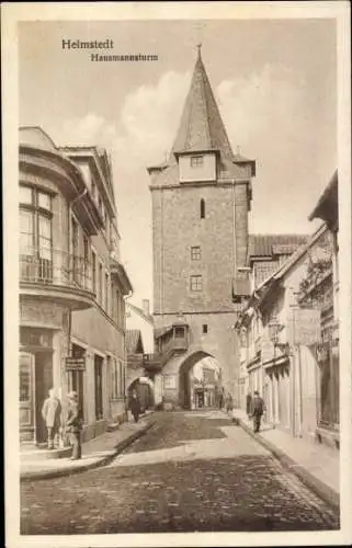 Ak Helmstedt in Niedersachsen, Hausmannsturm, Straße,  Architektur