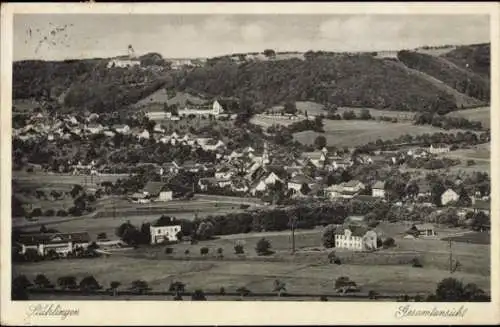 Ak Stühlingen im Schwarzwald Baden,  Gesamtansicht, Darstellung von Häusern, Landschaft