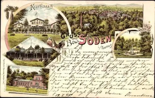 Ak Bad Soden am Taunus Hessen, Kurhaus,  Taunus,  Ansichten