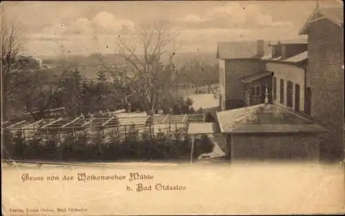Ak Wolkenwehe Bad Oldesloe in Schleswig-Holstein, Wolkenweher Mühle, Aussicht auf die Mühle, länd